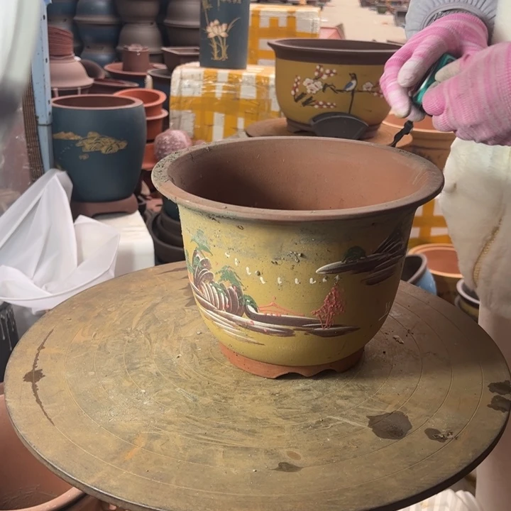 紫砂宜兴紫砂花盆29