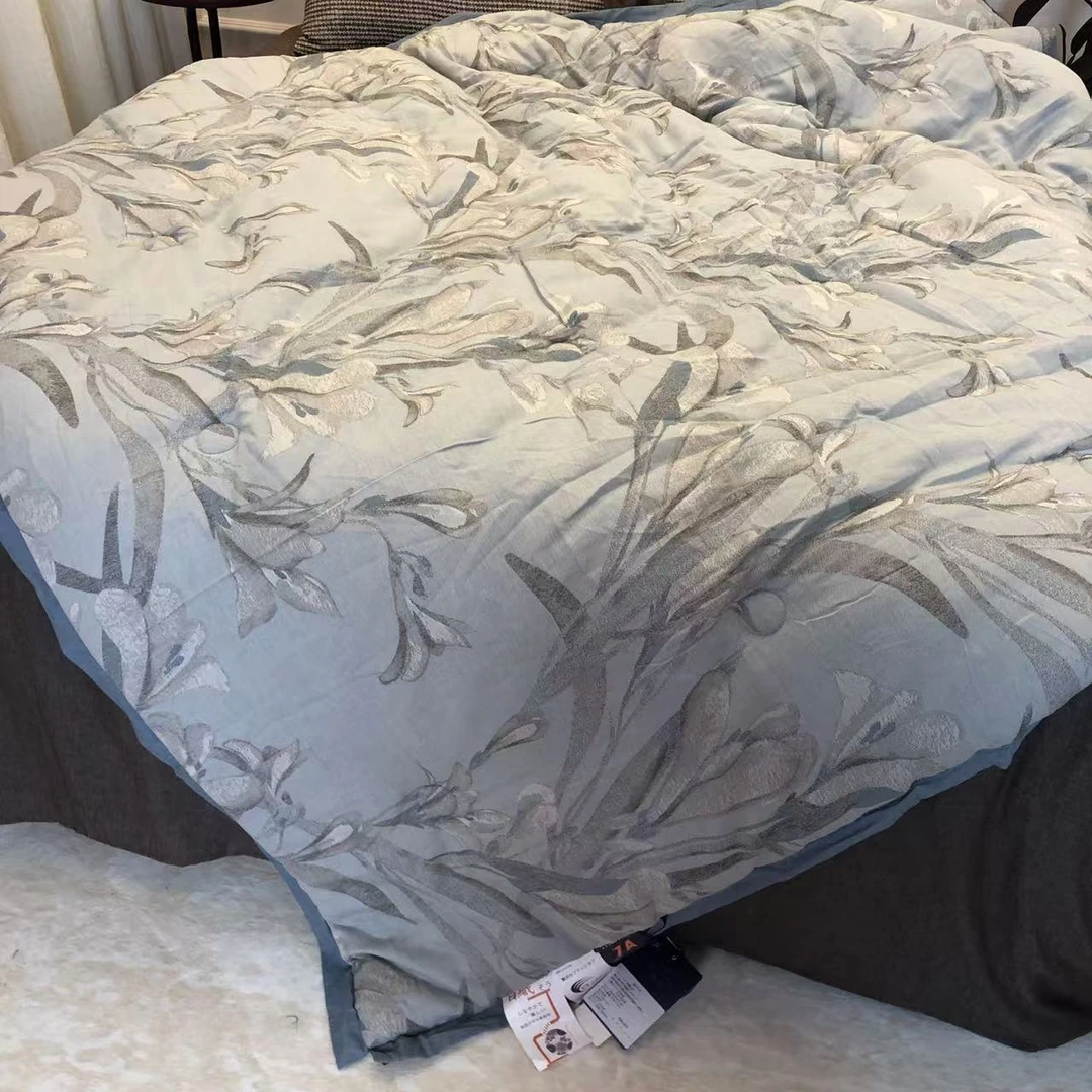 【浪漫水仙-双人被】200cm*230cm纯棉简约舒适香云锦棉系列床品