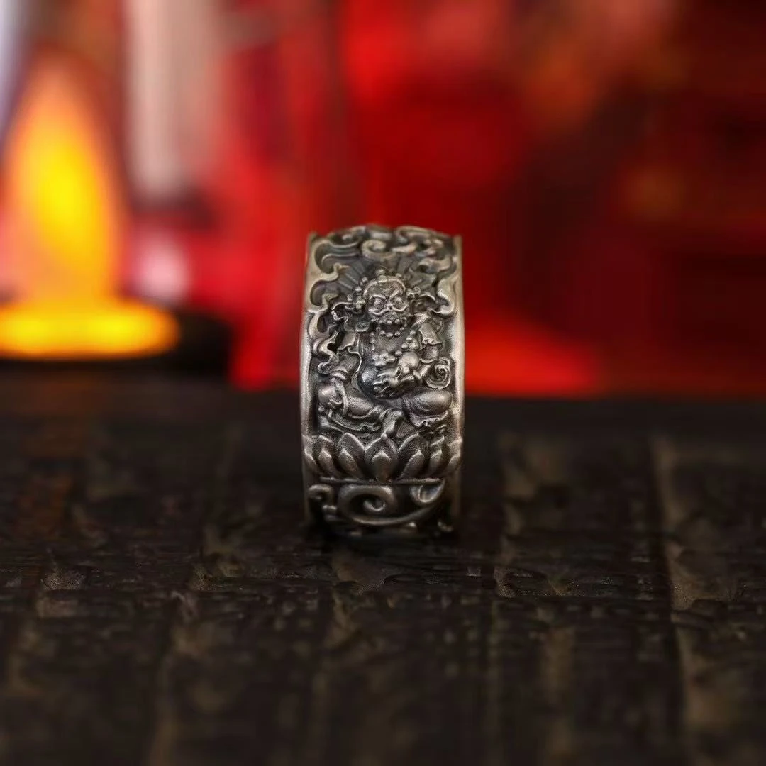 925银戒指 【传饰圣藏】黄财神/大黑天/大威德戒指