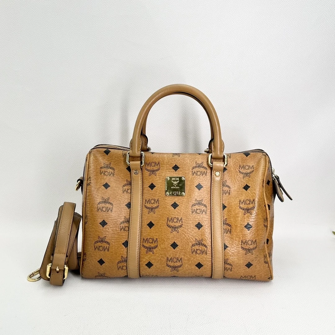 95新 MCM 水桶包波士顿手提斜挎包  30899