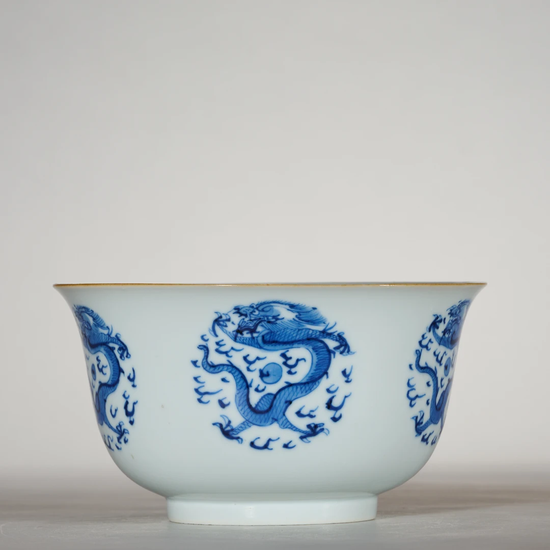 【预展专用】5760清.青花团龙纹碗