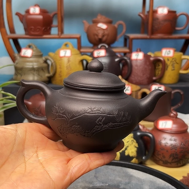 紫砂茶壶微瑕不带证书礼盒160cc