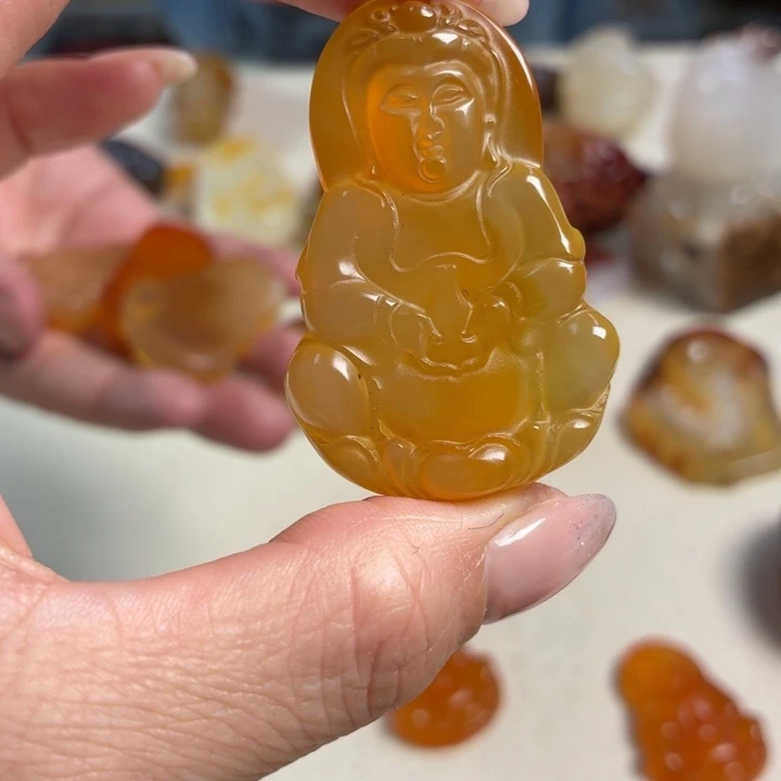 玛瑙/玉髓未镶嵌吊坠(不含链)