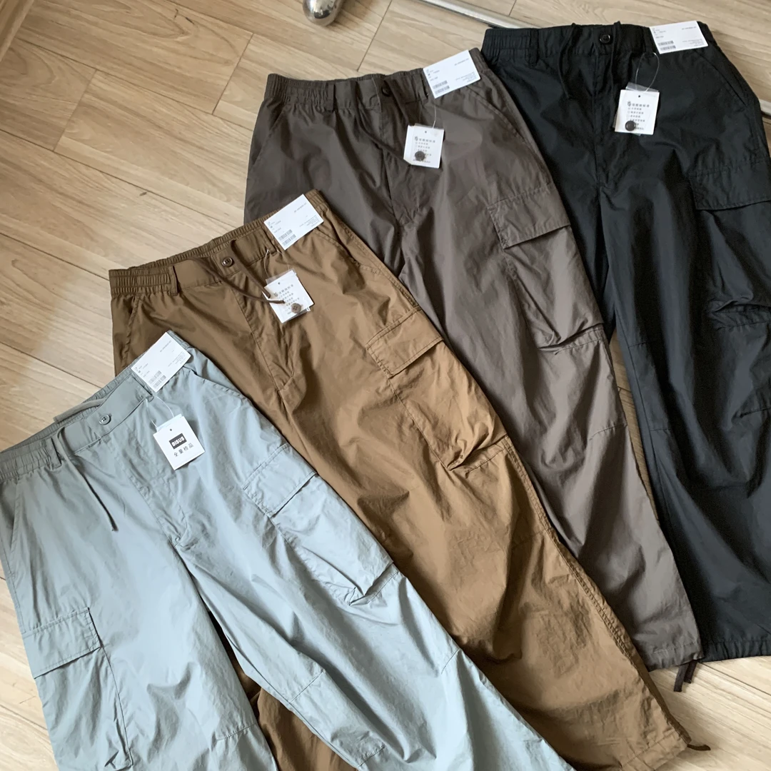 新款春季工装多口袋直筒百搭时尚显瘦工装男女同款休闲裤