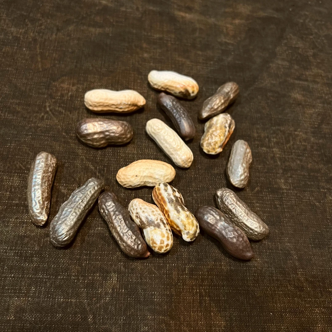 好事花生柴烧手工做旧仿真陶瓷小摆件茶宠茶周边功夫茶道配件