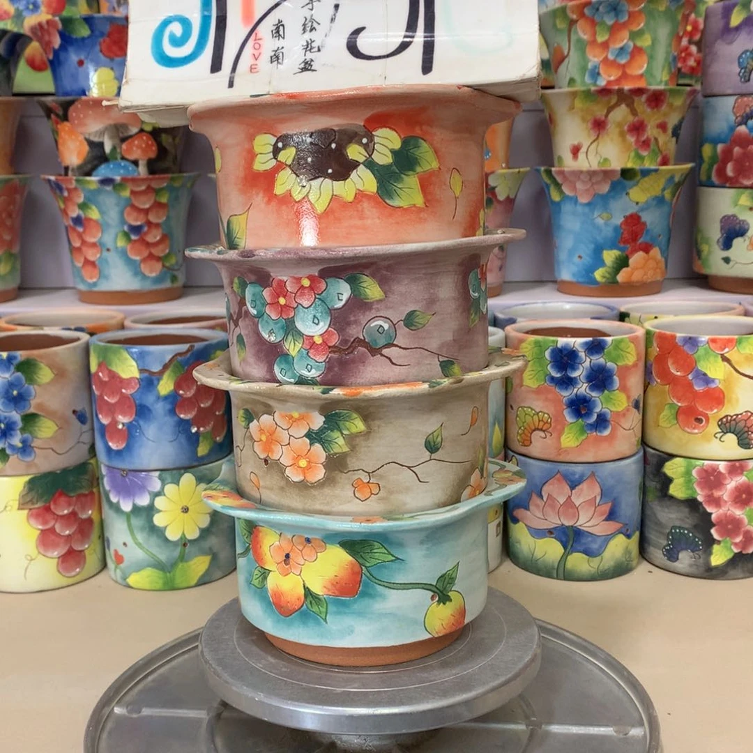福利花盆，手绘花盆