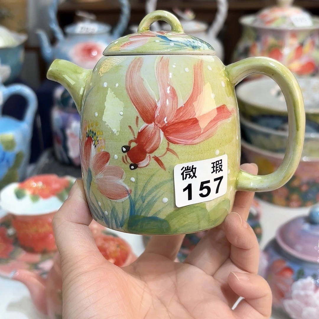 景德镇手绘高温釉下彩陶瓷茶具