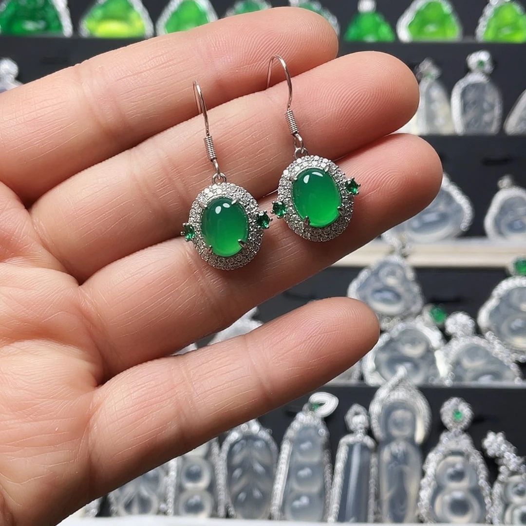 玛瑙/玉髓耳钉合金