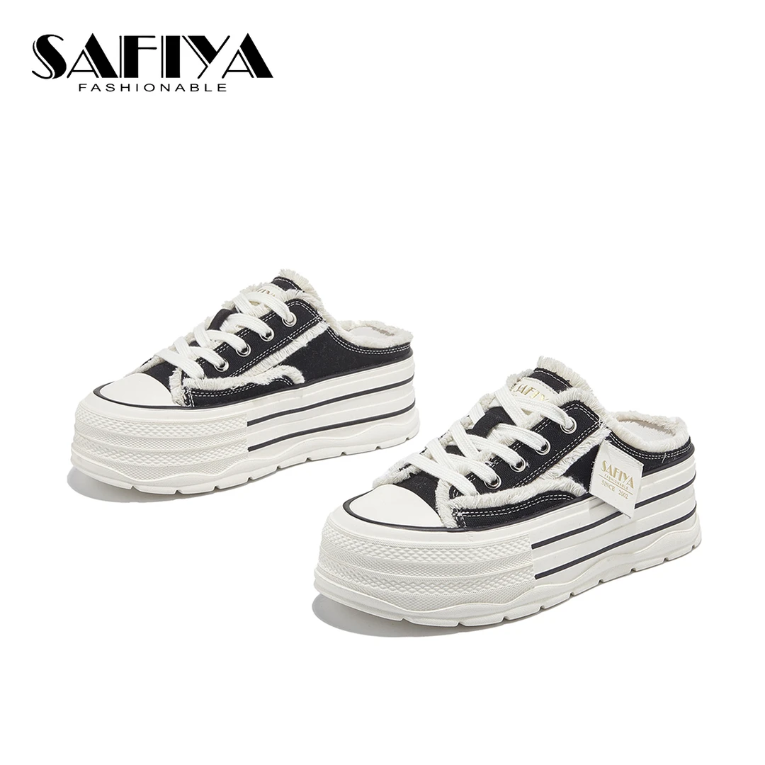 索菲娅Safiya2025夏季新款舒适包头拖外穿时装拖鞋女SFD2111A71