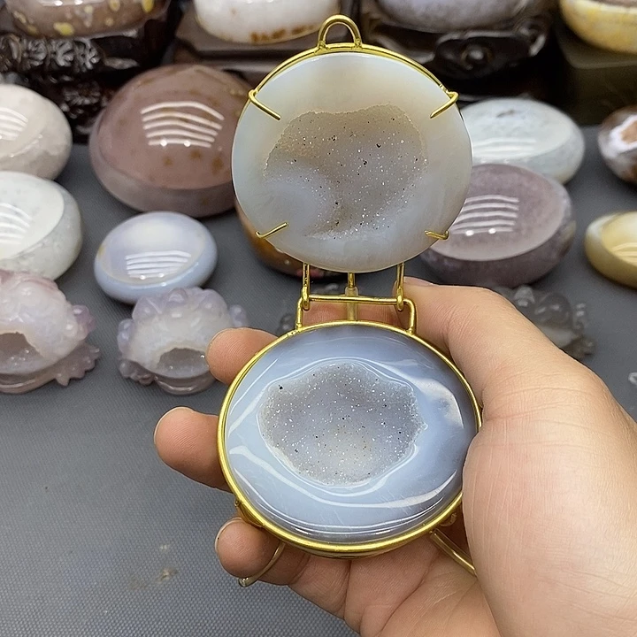 紫晶摆件未镶嵌聚宝盆