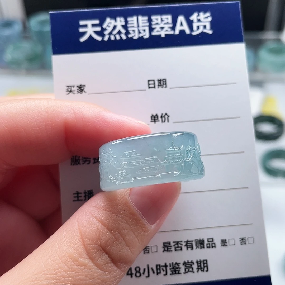 未镶嵌戒指翡翠?****翡翠