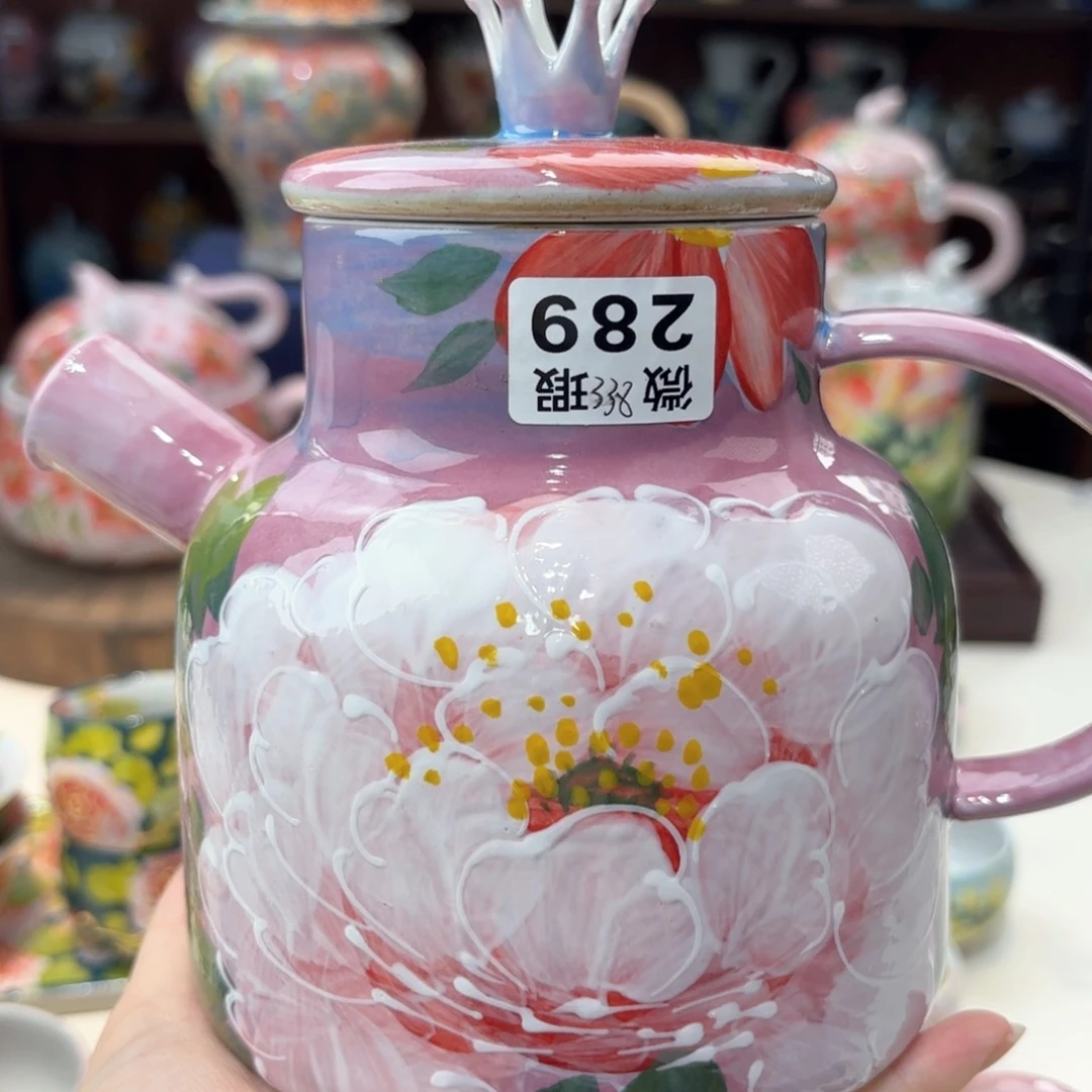 景德镇手绘高温釉下彩陶瓷茶具