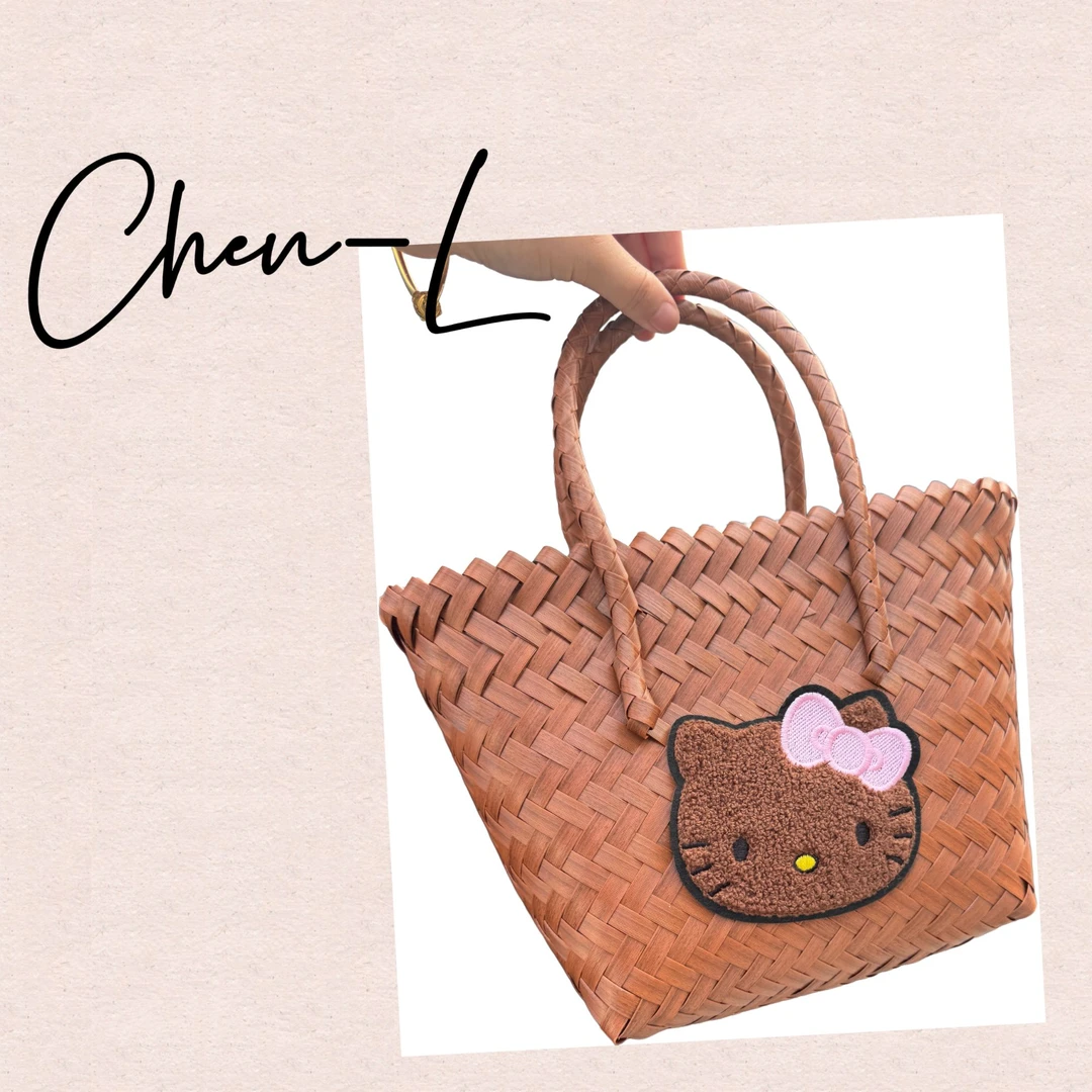 chen-L手工编织Kitty手提包