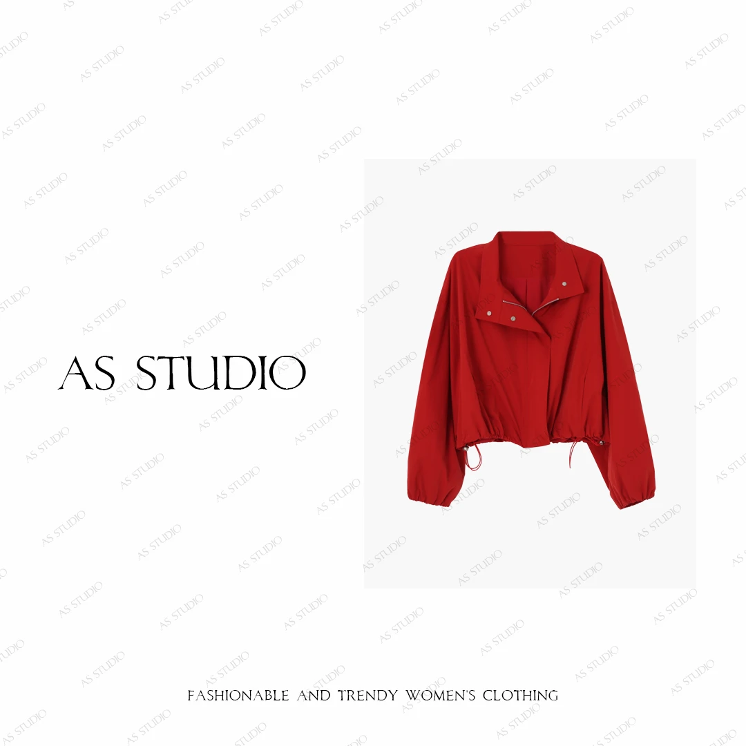 【AS骄阳】25新酷帅落肩下摆收省打揽休闲夹克外套AS25QDWT02318