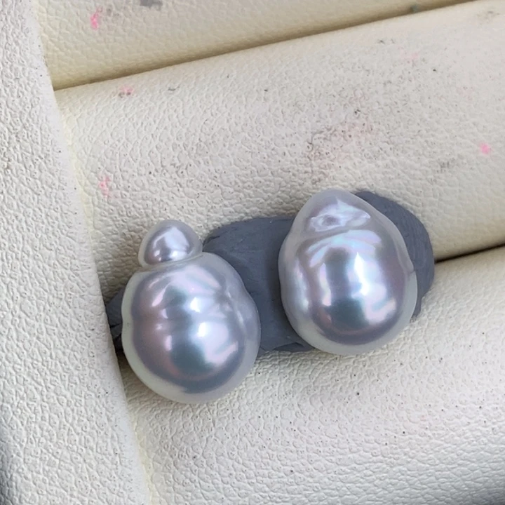 未镶嵌海水珍珠裸珠9-10mm特价宝石光巴洛克
