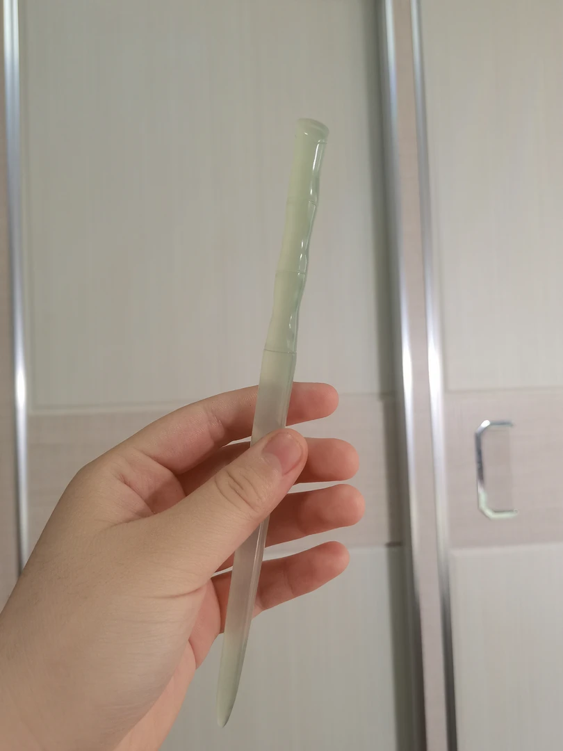 岫玉发簪竹节素棍发簪