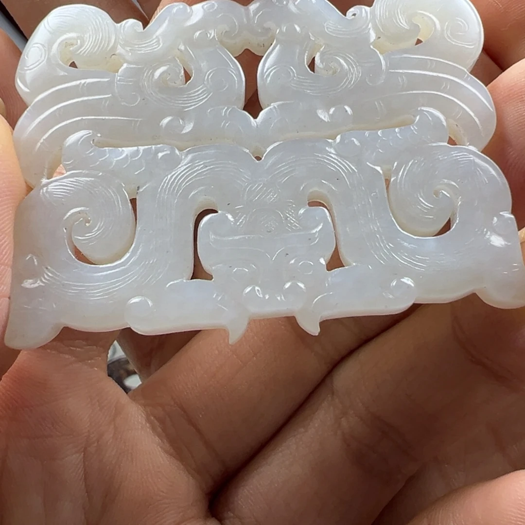 欢***福和田玉未镶嵌挂件