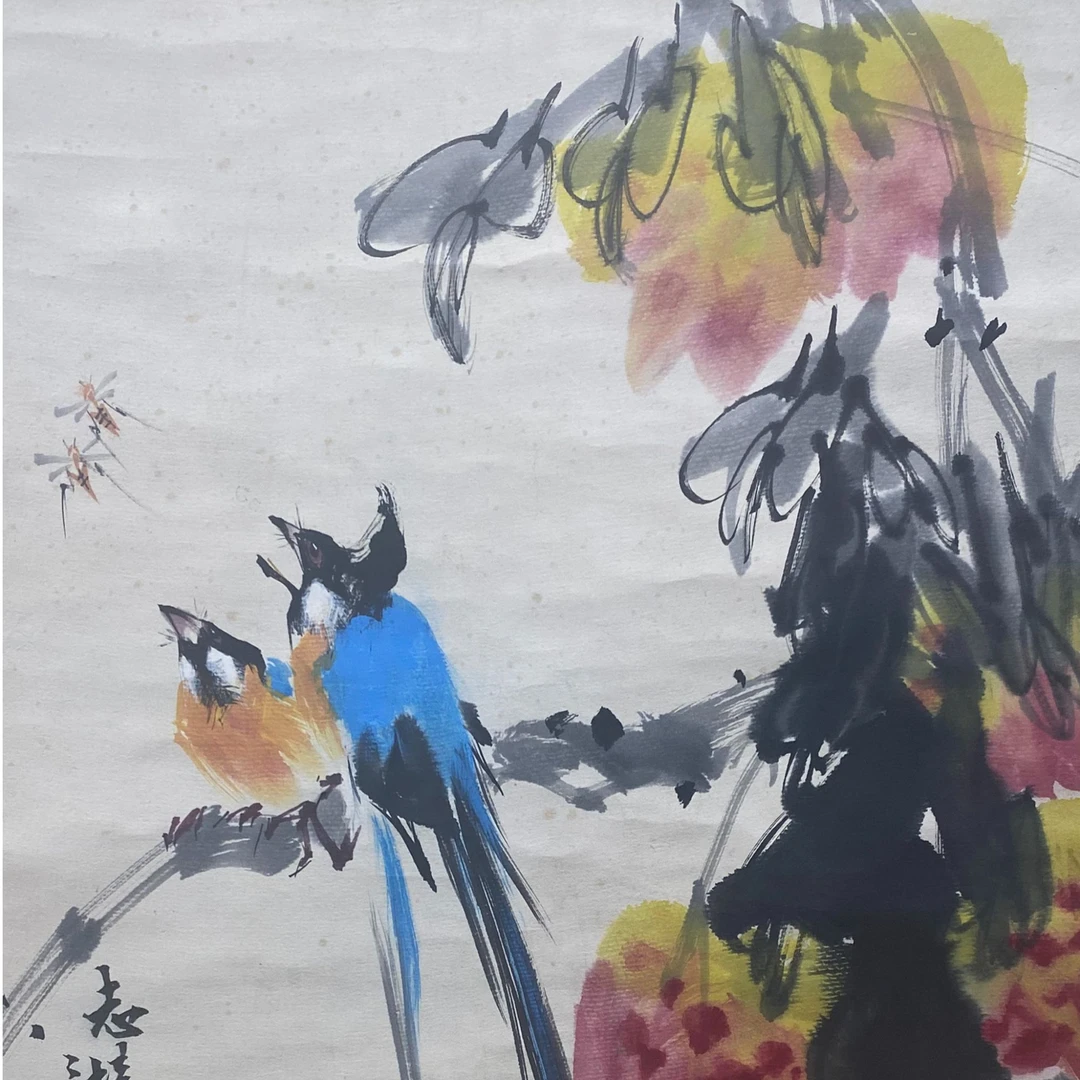 DY4909赵先生 花鸟 纸本64*38 2106