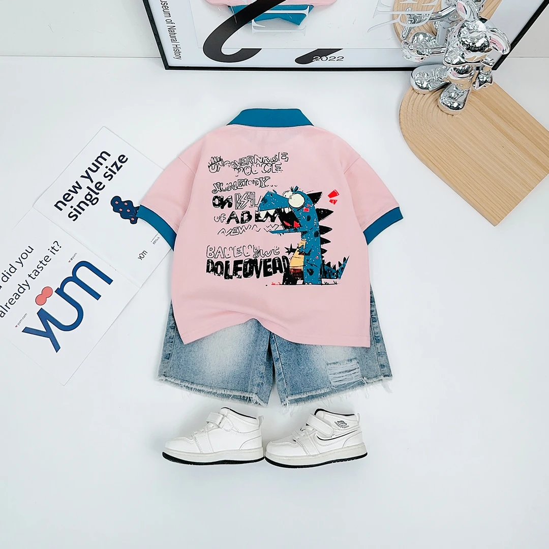 儿童夏装短袖POLO衫男童T恤薄款2025新款 BDX25858 悠悠童话童装