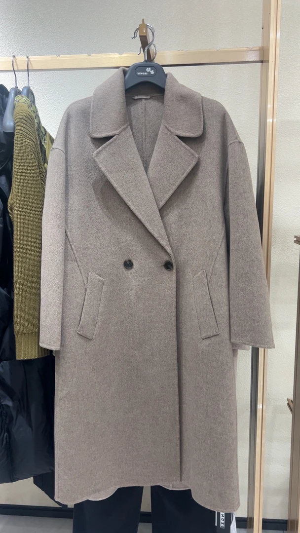 长款呢大衣翻领女士外套秋冬女装百搭4116303