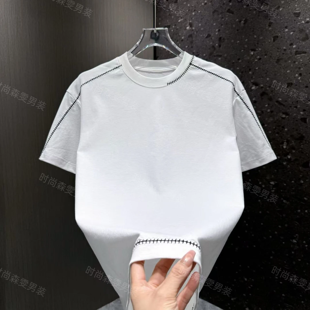 夏季男士潮流透气品质高端休闲短袖976
