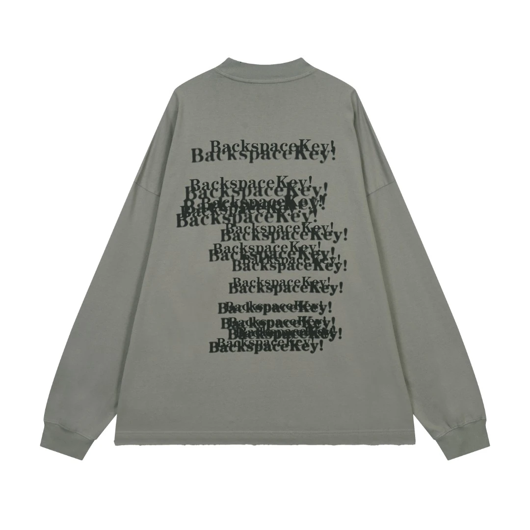 新款 【回到过去】字母印花宽松长袖 6011