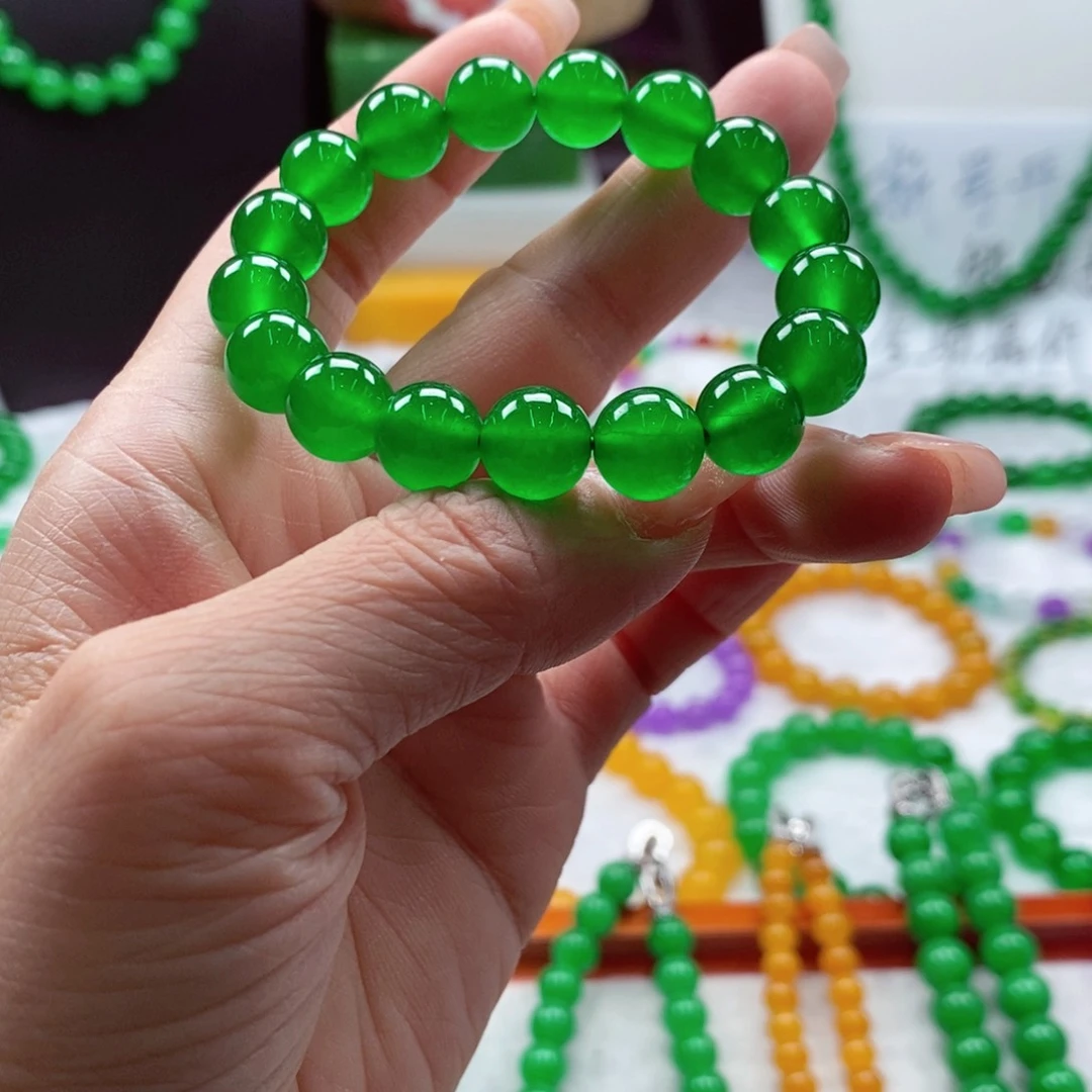 天然缅A散珠手链项链闪购链接