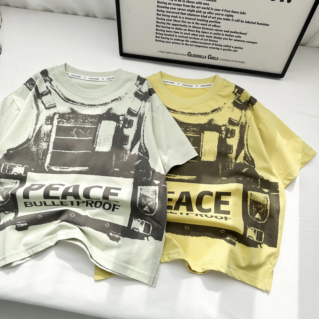 若大王时尚儿童百搭童装马甲短袖T恤 95T09