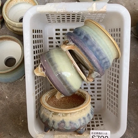 紫砂花盆790微瑕品口径7到8左右