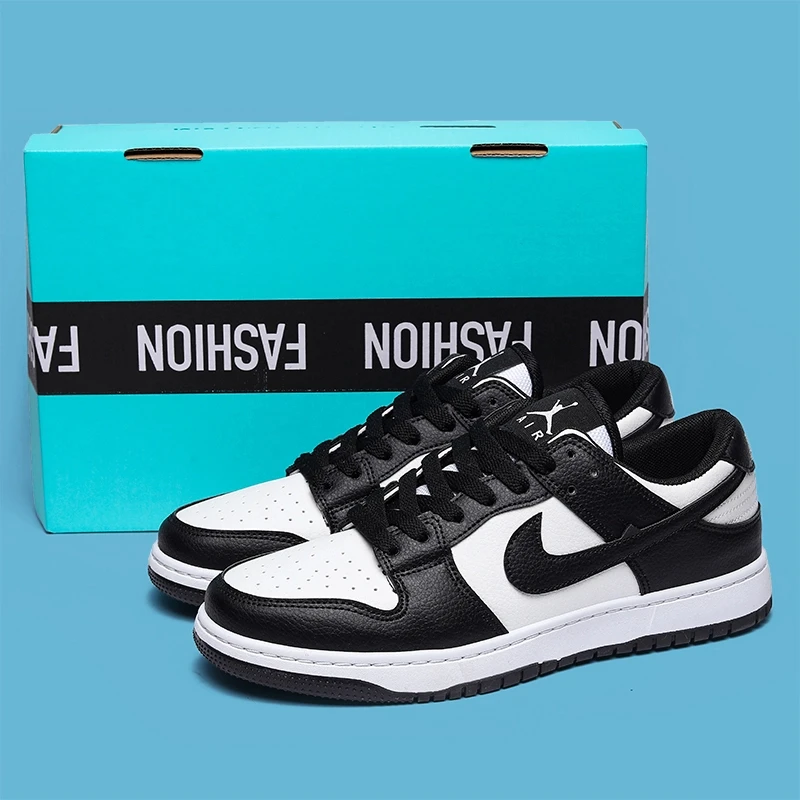 AJONESPRING莆田高品质AJ板鞋经典黑白熊猫低帮板鞋情侣休闲潮鞋