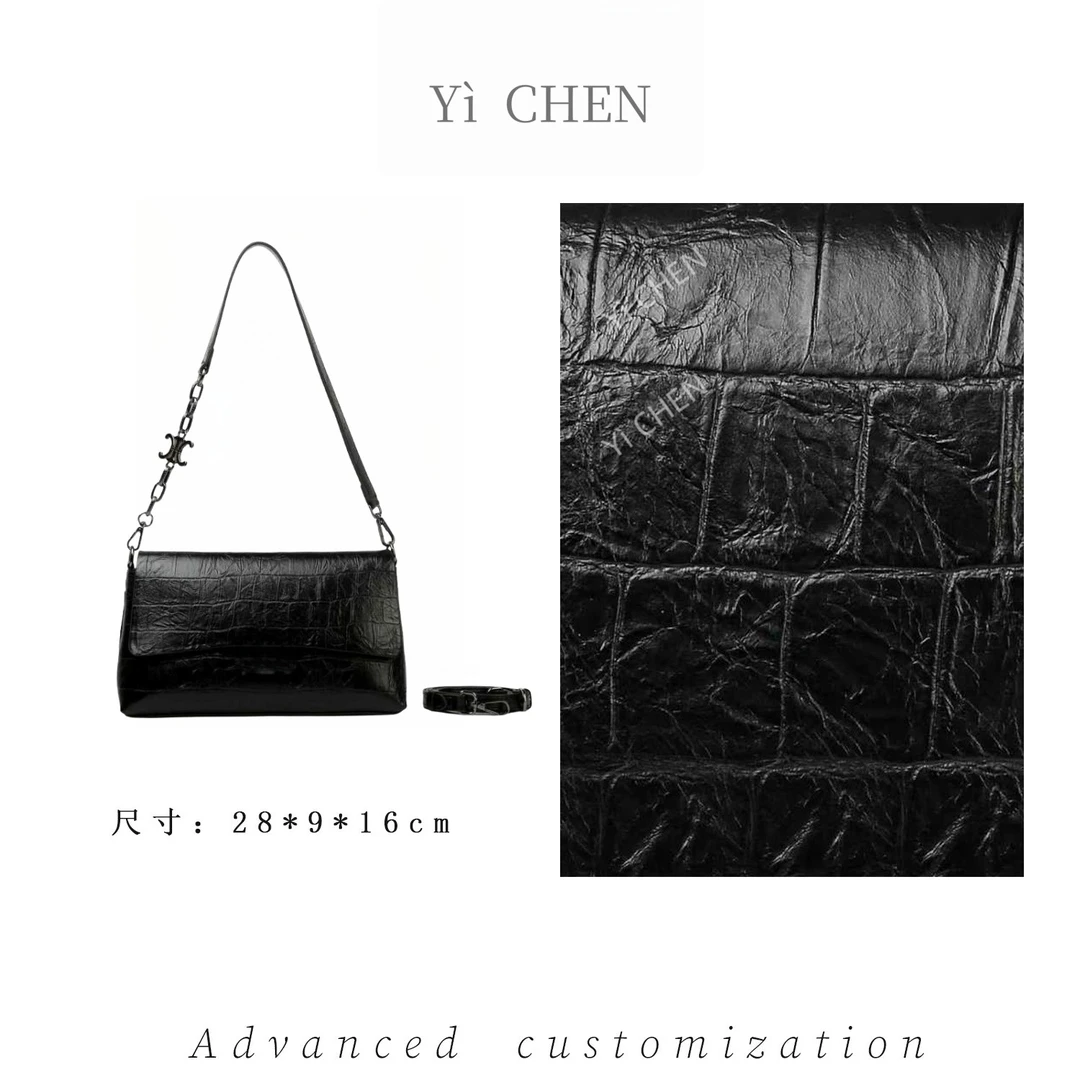 【Yì CHEN】BF-66623-黑色简约时尚女士新款轻奢单肩斜跨包