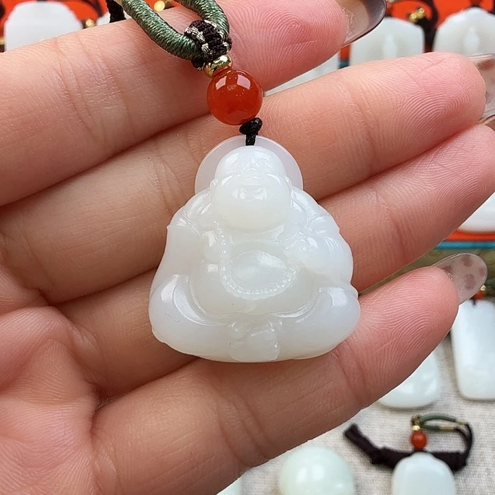 和田玉（糖玉）未镶嵌吊坠(赠链)