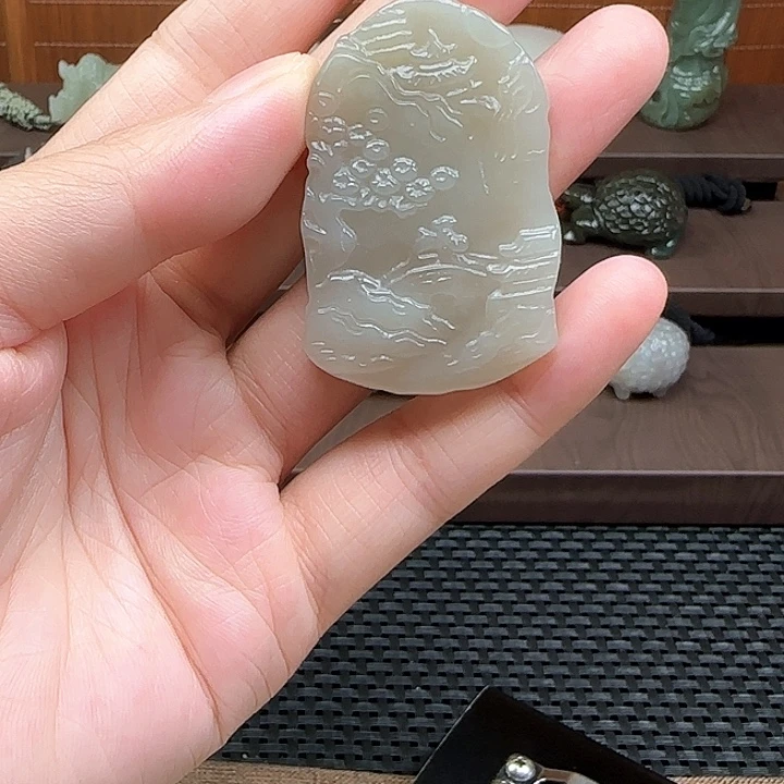 和田玉未镶嵌吊坠(不含链)