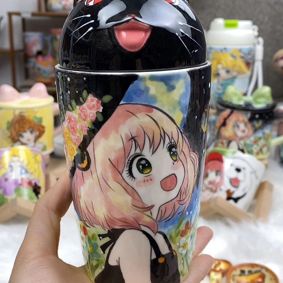 瓷片董董文创手绘陶瓷