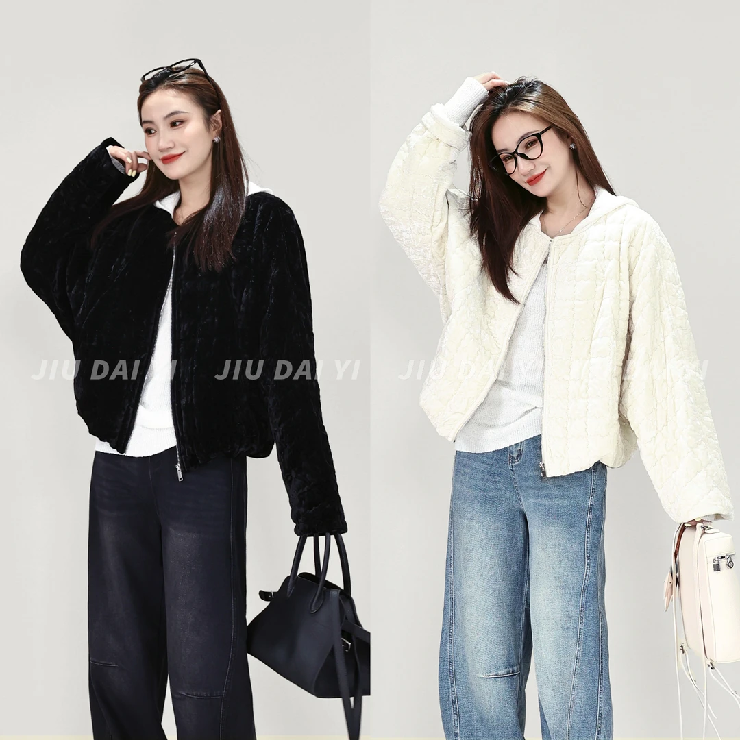 玖黛衣【梦回罗马】秋冬穿搭拉链纯色简约外套WTP45201