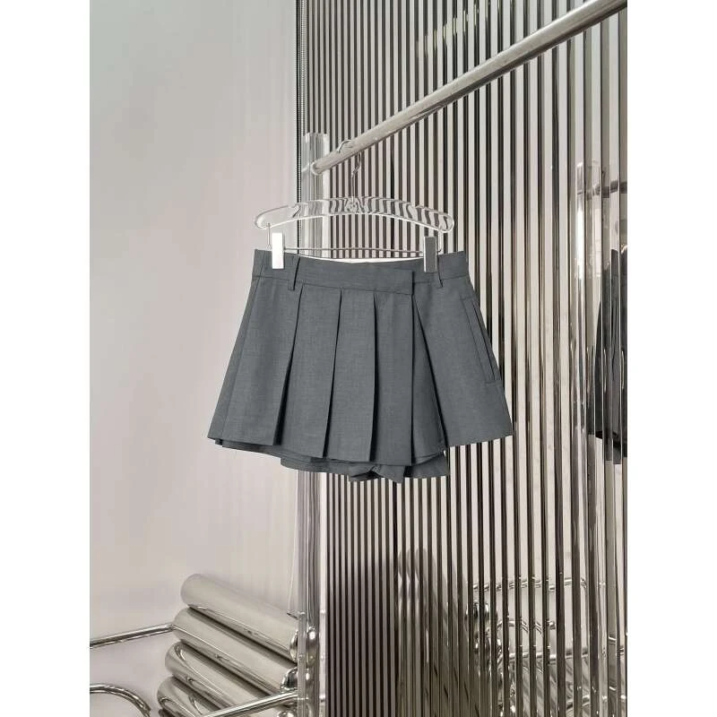 王心凌同款 防走光百褶裙裤不规则压褶A字半身裙