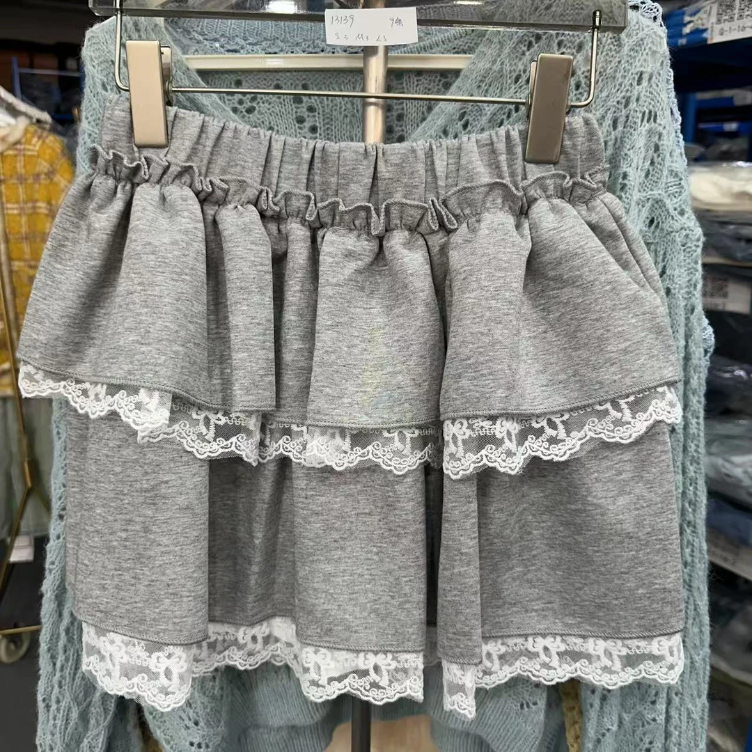 【慧姐】甜美韩版拼接蕾丝半身裙【13139】