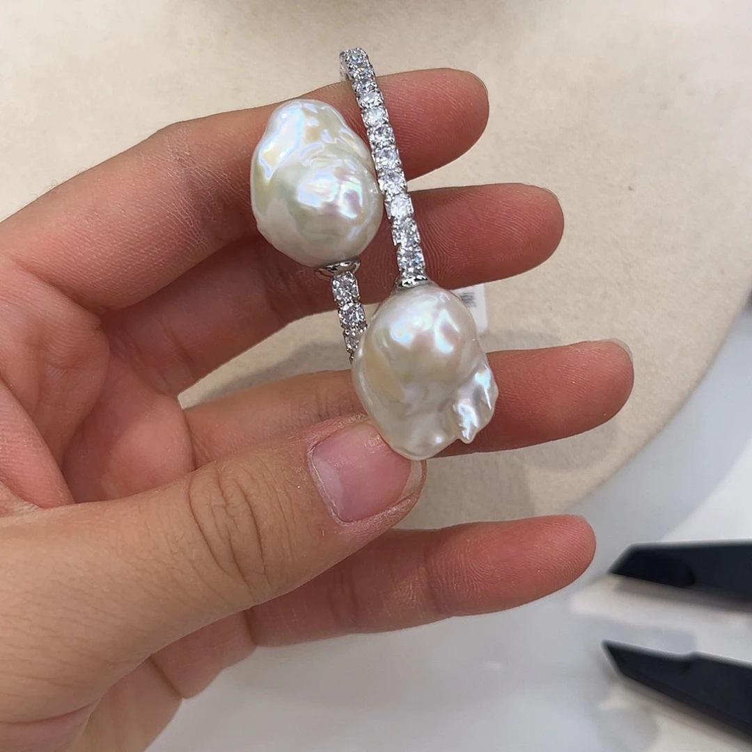 耳饰合金淡水珍珠