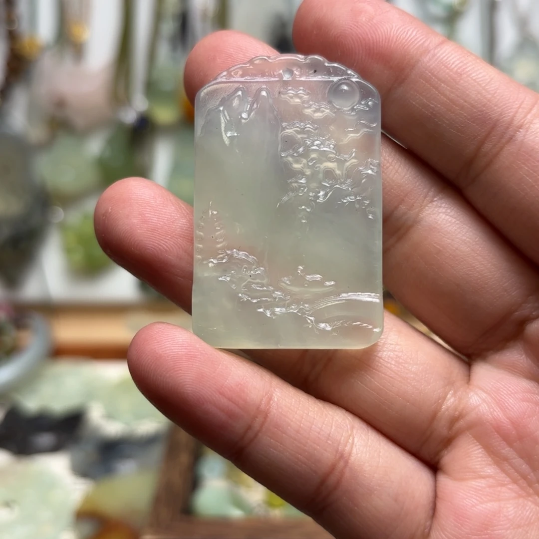 蛇纹石玉合金颈饰