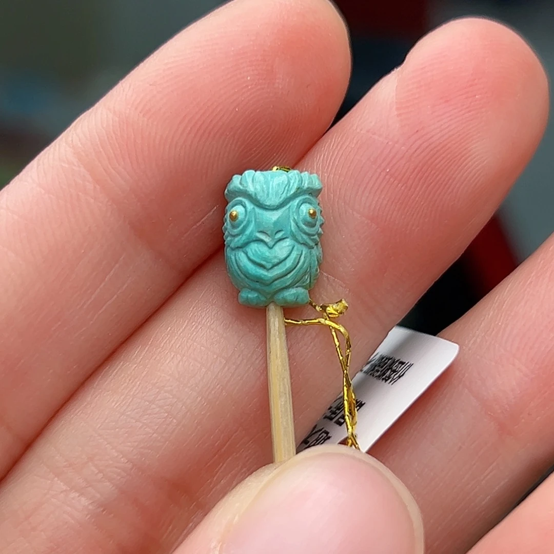 绿松石珠宝奇石18K金镶嵌