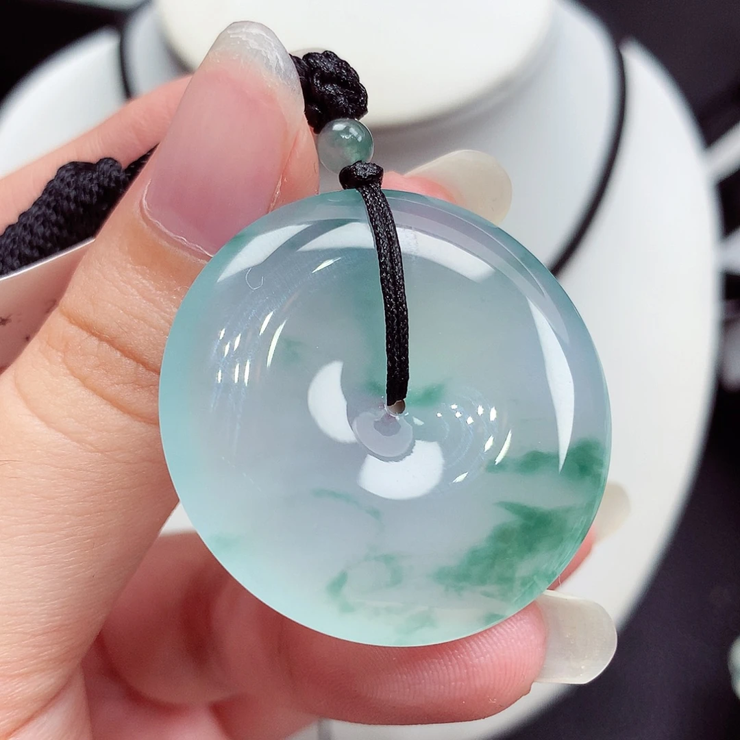 翡翠未镶嵌颈饰翡翠66，35.3/6.2