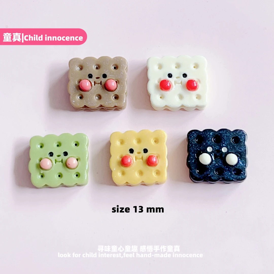 想念迷你卡通饼干食玩配件 diy发饰发夹材料鞋扣搭配~TB2-3