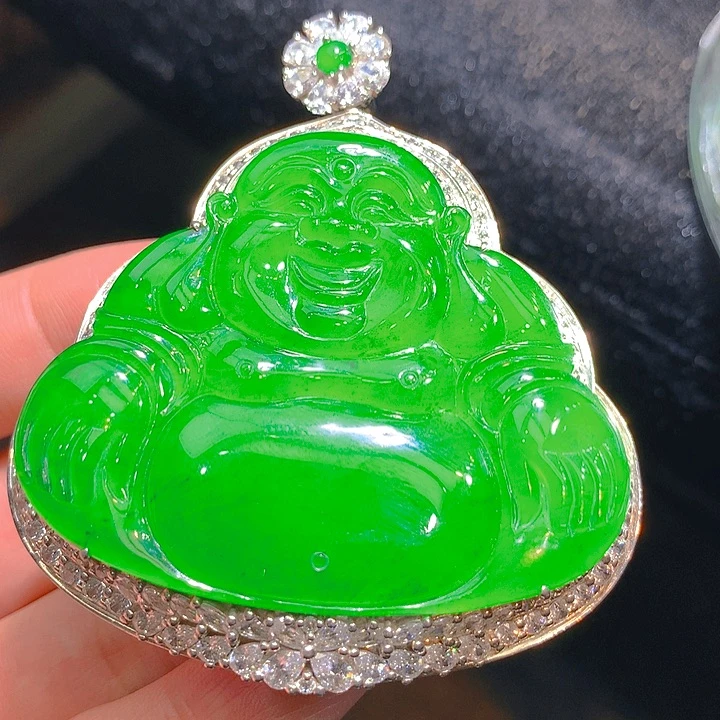 【闪购商品】翡翠颈饰银S925镶嵌翡翠