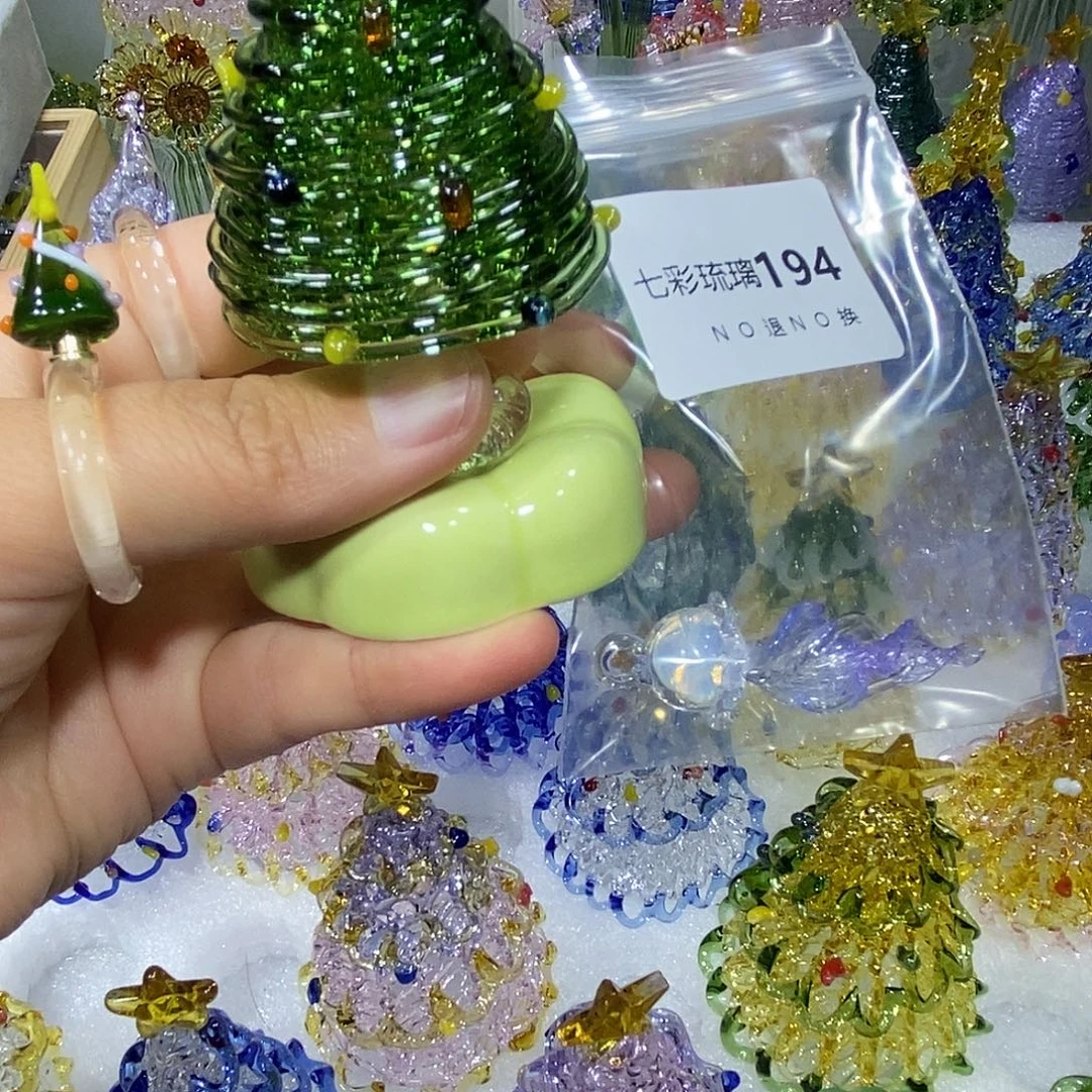 坟***鬼颈饰玻璃194圣诞树带底座水母一个
