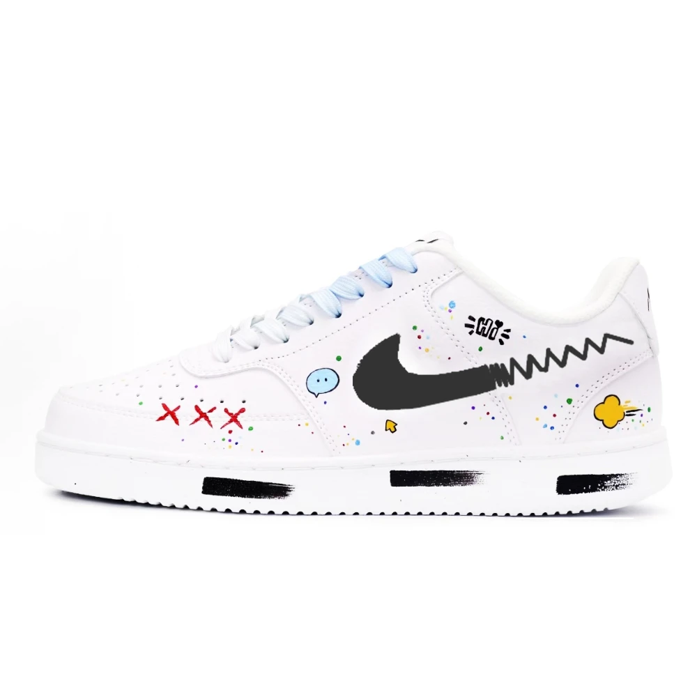 定制球鞋运动鞋耐磨低帮通用女款板鞋樱花系带女鞋车缝线时尚经典