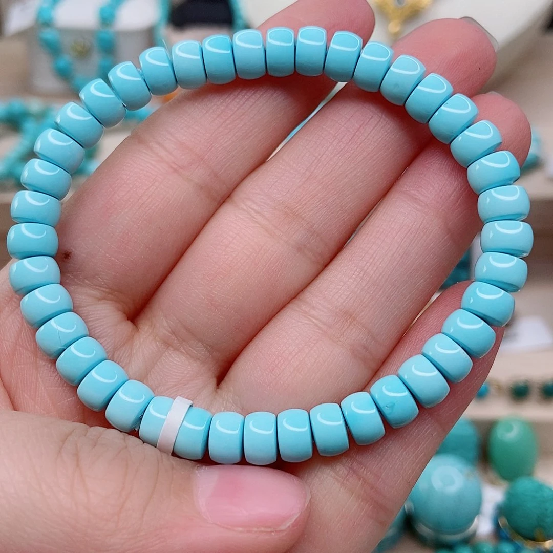 绿松石直切单圈6.5未镶嵌