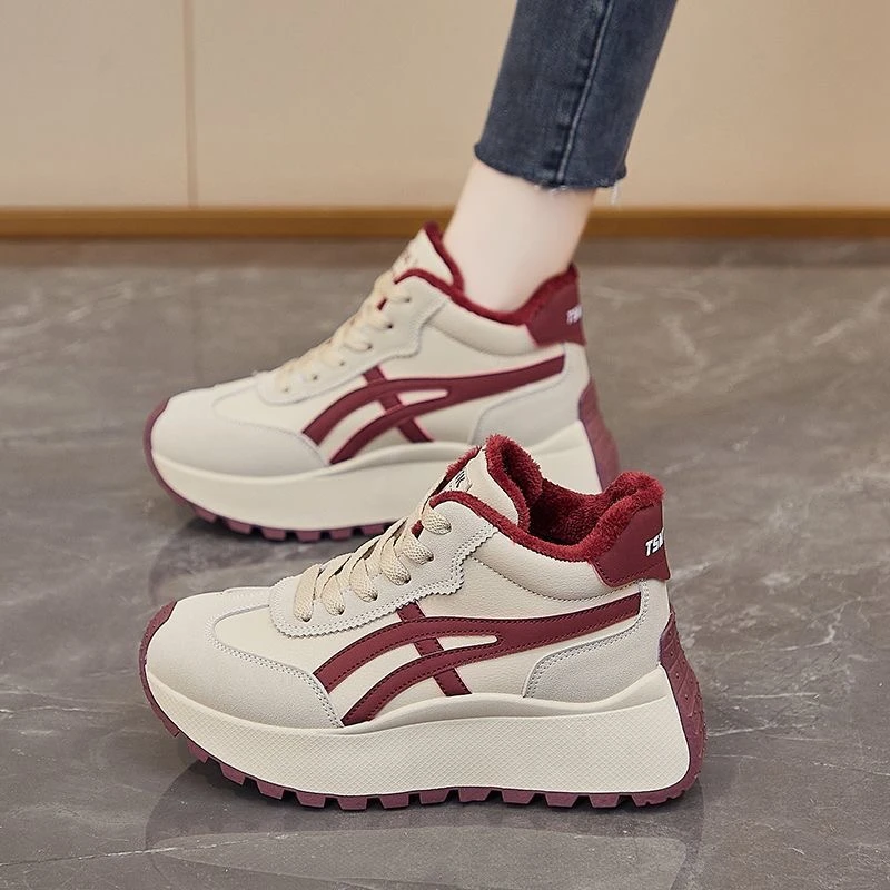 断码清仓F-17秋冬款高帮阿甘鞋女鞋加绒保暖防水休闲运动鞋