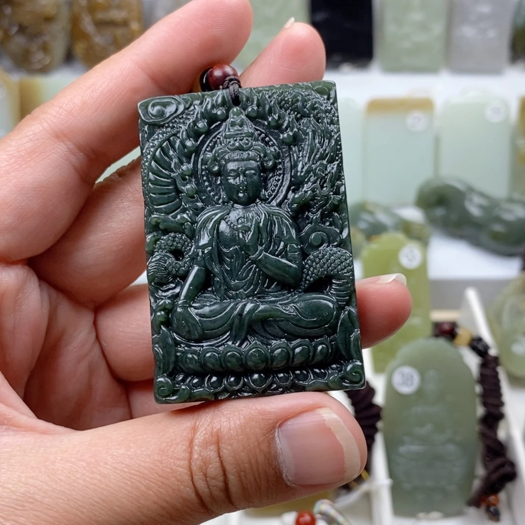 和田玉（青玉）颈饰未镶嵌