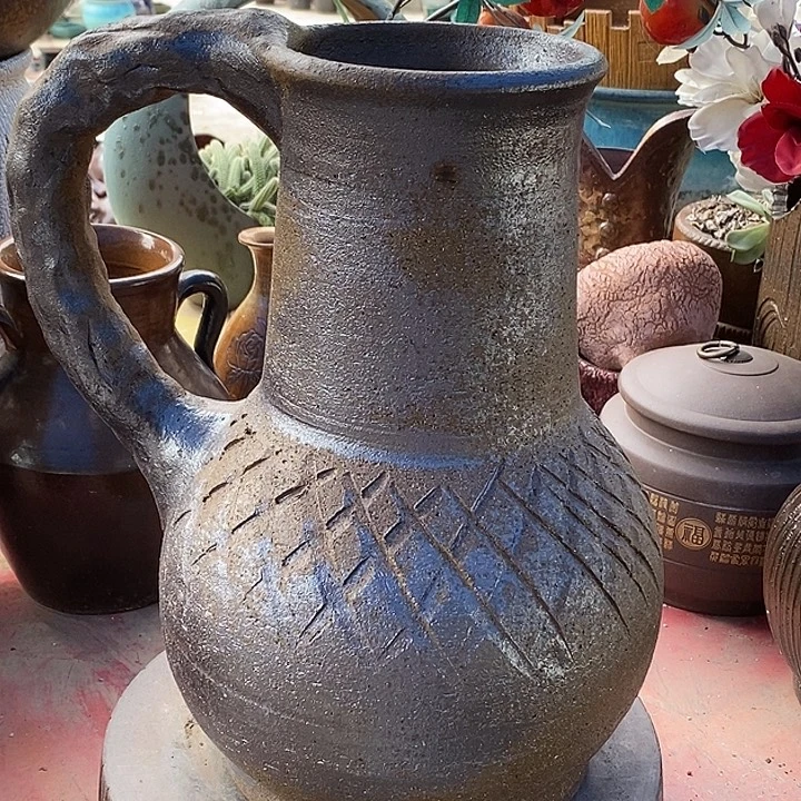 紫砂花盆口13高度33无孔