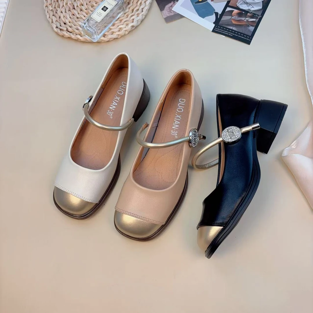 【品牌力荐】春季新款法式复古时尚百搭设计感小单鞋2659